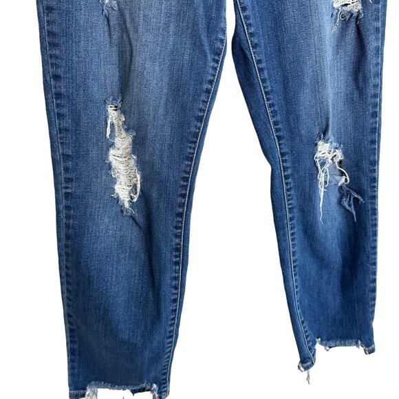 Blank NYC Distressed High Rise Jeans Size 29Ankle Length Cotton Blend Destroyed - Picture 2 of 9
